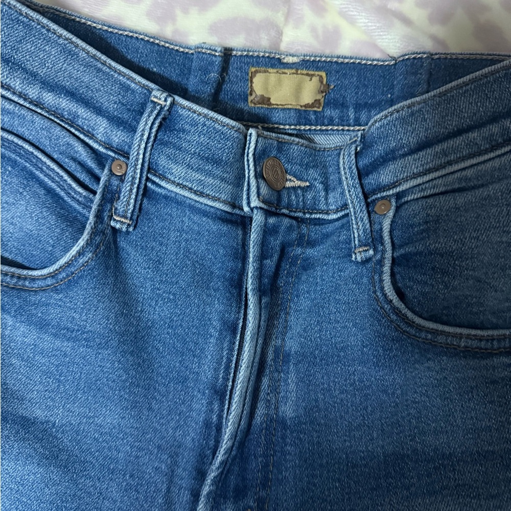 MOTHER High Rise Blue Jeans - Picture 3 of 4